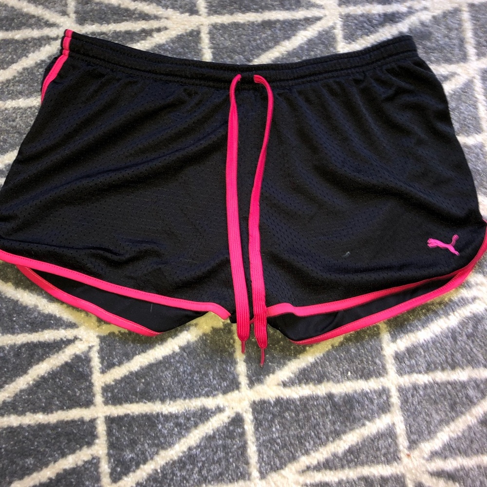 Black puma shorts